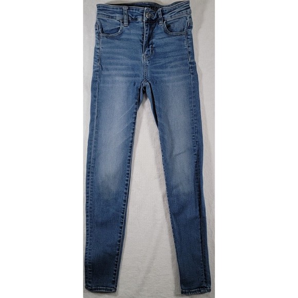 American Eagle Jeans Ne(x)t Level Stretch Jegging Women’s Size 0 Blue Denim - Picture 3 of 16